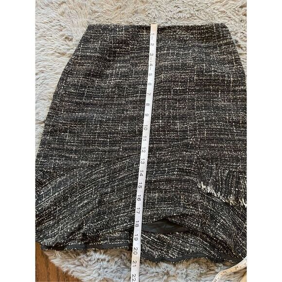 Nanette Lepore tweed linen and cotton knee length skirt size 2 - Picture 9 of 9
